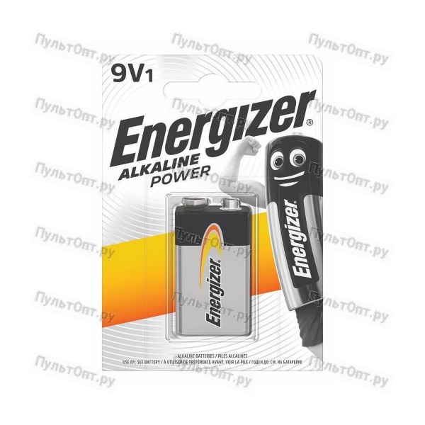 Эл. пит. Energizer 6LR61 INDUSTRIAL 9V (крона) (1 бл) (12) DO 12.2026