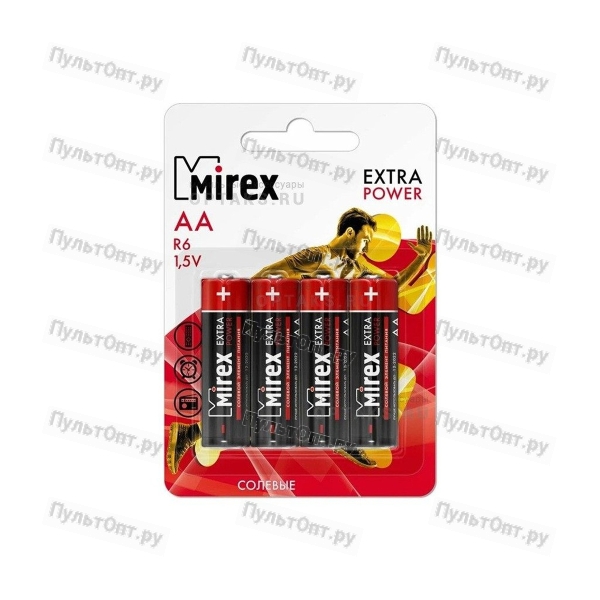 Эл. пит. Mirex R6 / AA 1,5V 4 шт (4/48/480), ecopack