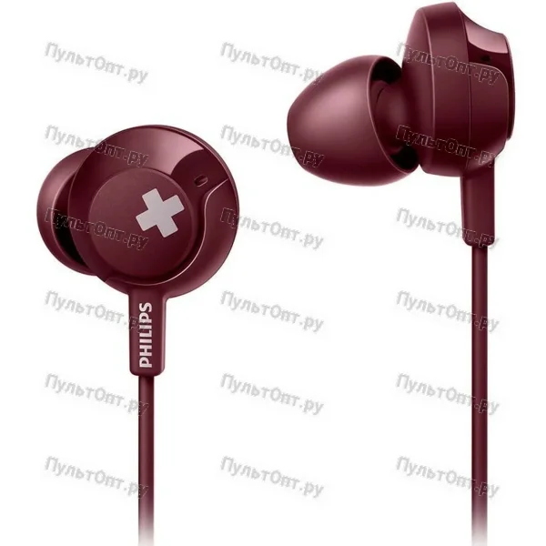 Наушники Philips SHE4305RD, красный, внутриканальные, провод 1,2м