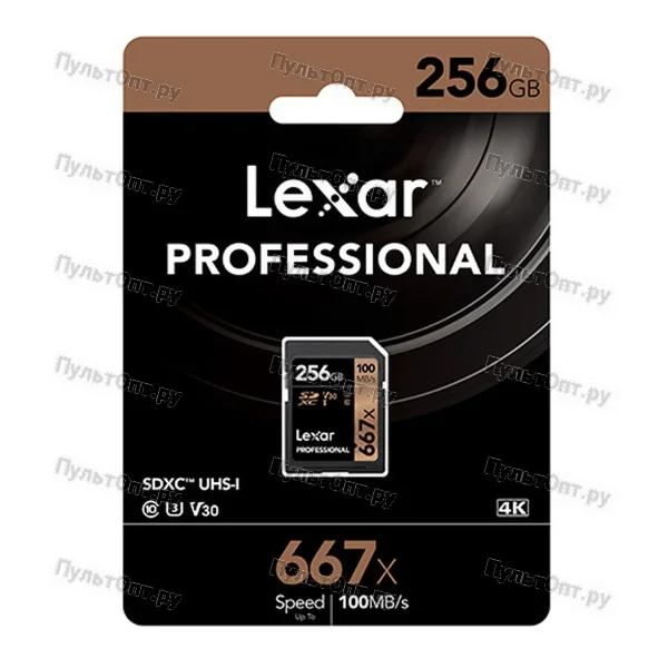 SDXC 256GB Lexar Class 10 U3 (667х)