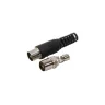 ТВ(PAL) штекер,на кабель RG6/U,винт-обжим (черный пластик-никель)