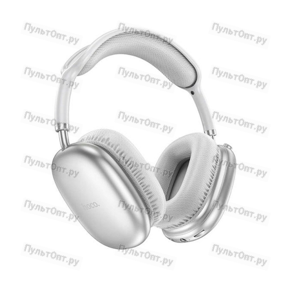 Наушники полноразмерные Hoco W35 Air Triumph, bluetooth 5.3, AUX, цвет: серебряный (1/40)