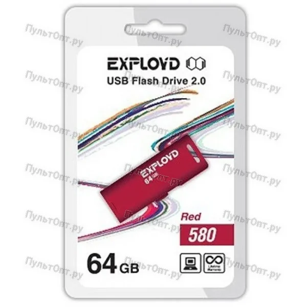 USB 64GB Exployd 580 красный