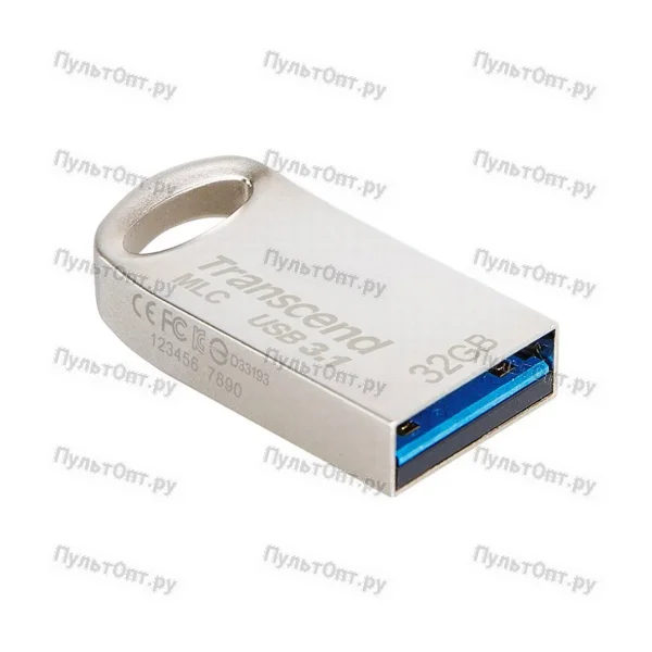 USB 3.1 32GB Transcend JetFlash 720S серебро металл