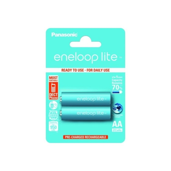 Аккумулятор предзаряженный RTU Panasonic HR6 AA BL2 NI-MH eneloop lite 950mAh (2/16/192)