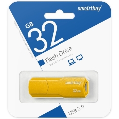 Флеш-накопитель Smartbuy Clue 32GB USB2.0 пластик желтый