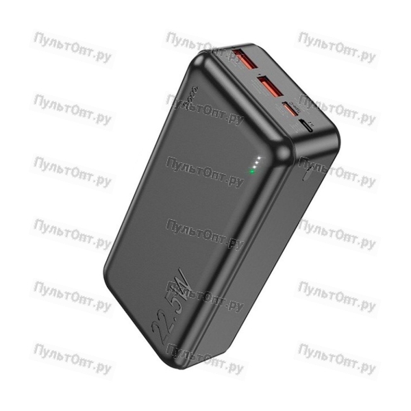 Аккумулятор внешний Hoco J101B Astute, 30000mAh, Cool, PD20 Вт, QC3.0, цвет: чёрный (1/30)