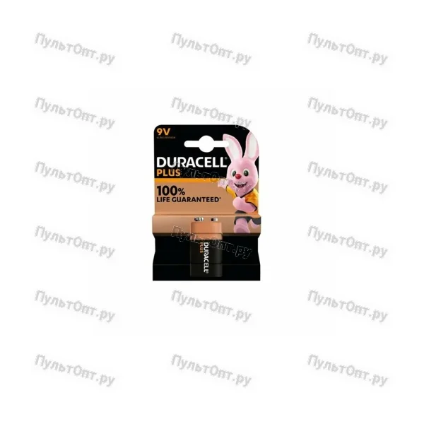 Эл. пит. Duracell Plus Крона 6LR61 BL1 Alkaline 9V (1/10)