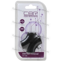 HUB CBR USB-концентратор CH-100 черный 4 порта, USB 2.0 (1/250)