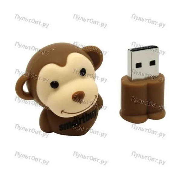 USB 32GB Smartbuy Wild series Обезьяна коричневый