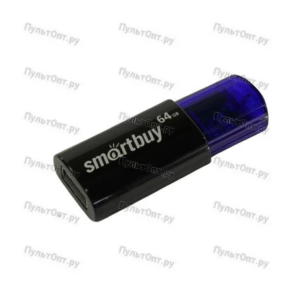 USB 64GB Smartbuy Click чёрный/синий