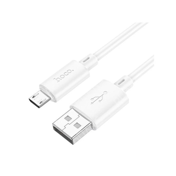 Кабель Hoco X88 USB (m)-microUSB (m) 1.0м 2.4A ПВХ белый (1/420)