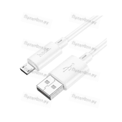 Кабель Hoco X88 USB (m)-microUSB (m) 1.0м 2.4A ПВХ белый (1/420)