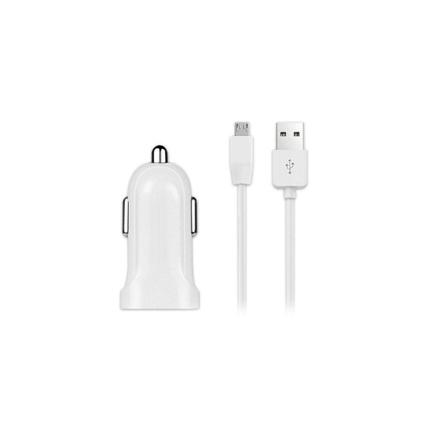 Блок питания автомобильный 1 USB Noname, FZ2mW, 1500mA, кабель микро USB, цвет: белый