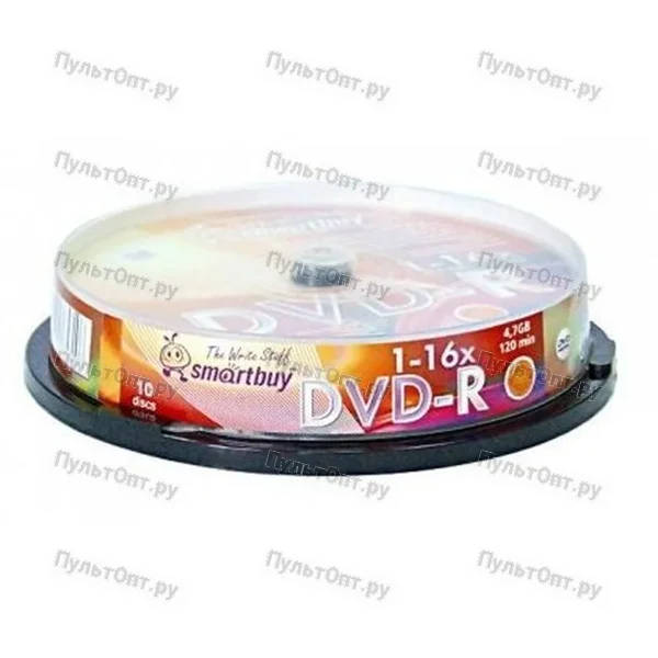 Диск Smartbuy DVD+R 4,7GB 16x CB-10 (200)