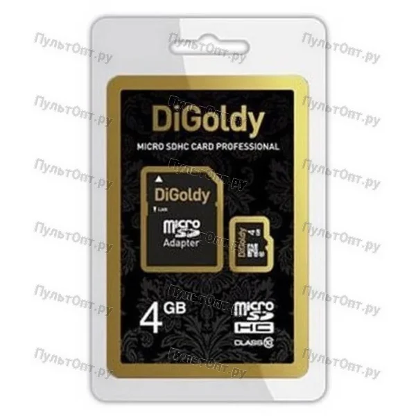 MicroSD 4GB DiGoldy Class 10 + SD адаптер