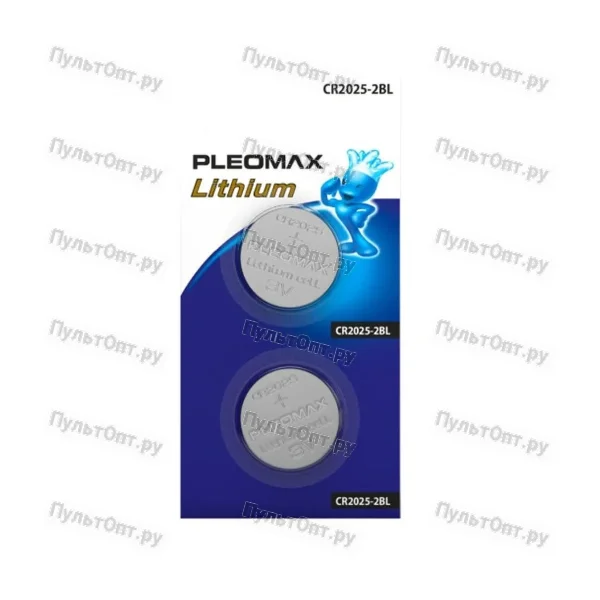 Эл. пит. Samsung Pleomax CR2025-2BL Lithium (60/240/43200)