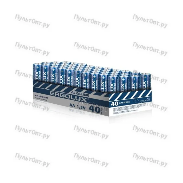 Эл. пит. Ergolux LR6 AA BOX40 Alkaline 1.5V (40/480)