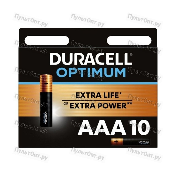 Эл. пит. Duracell Optimum LR03 AAA BL10 Alkaline 1.5V BE (10/80)