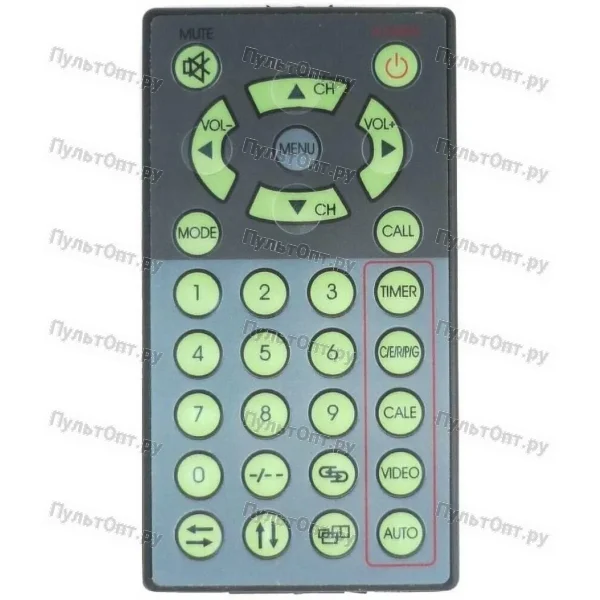 Пульт Huayu для Miyota CAR-TV (Vitek VT-5007, TV-01)