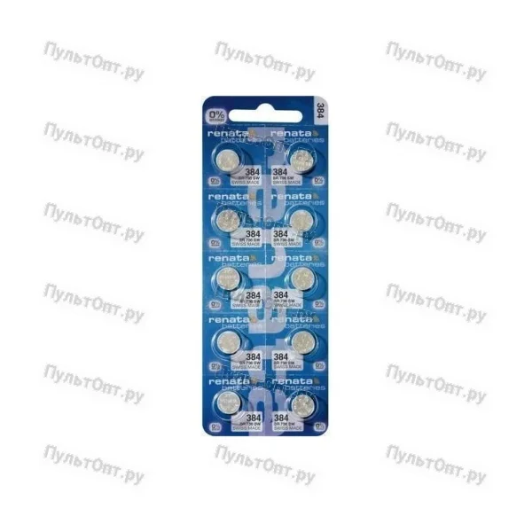 Эл. пит. Renata 384 (SR41SW) BL10 Silver Oxide 1.55V (10/100)