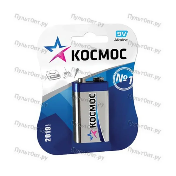 Эл. пит. крона alkaline BL1 Космос 1S (12/240)