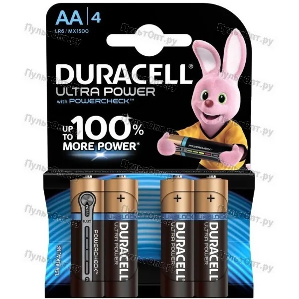 Эл. пит. AA alkaline BL04 Duracell ULTRA POWER (80)
