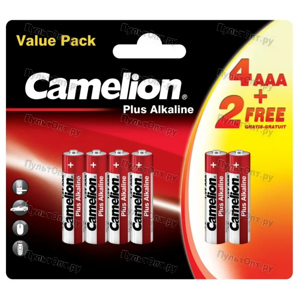 Эл. пит. AAA alkaline BL06 Camelion Plus (72)
