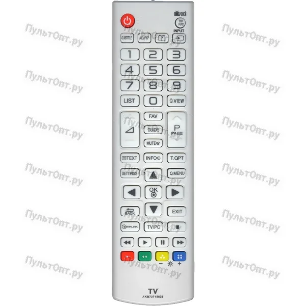 Пульт Huayu для LG AKB73715639 белый