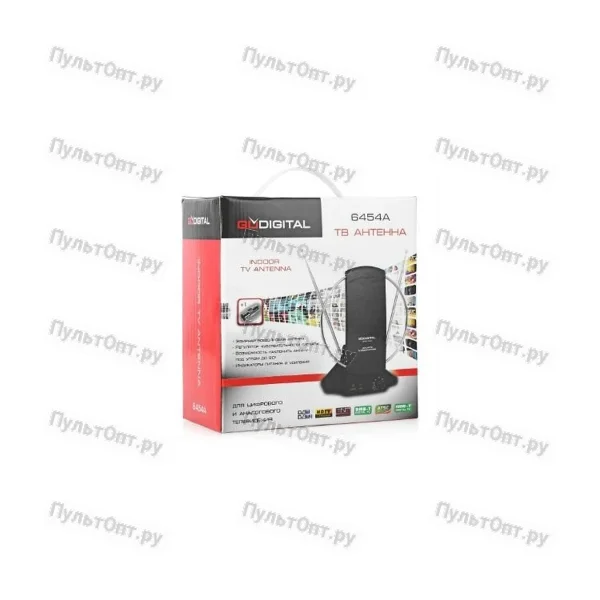 Антенна комнатная активная GODIGITAL 6454А (DVB-T2+аналог)