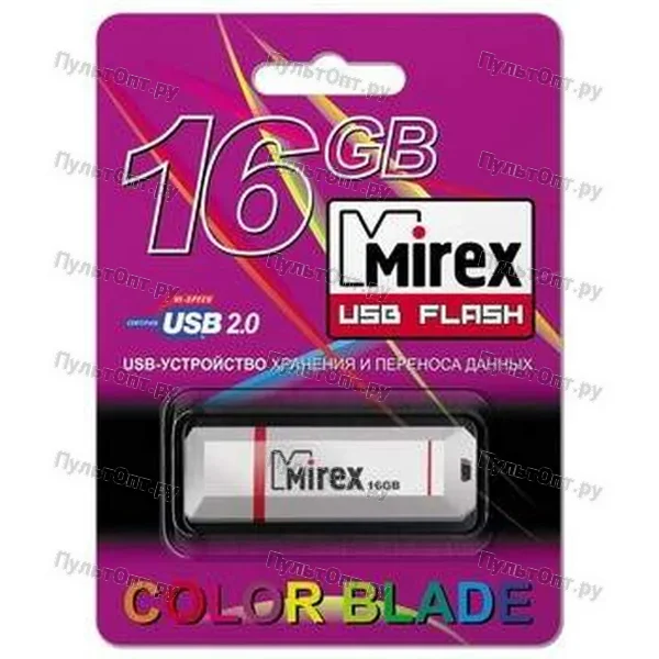 USB 16GB Mirex SHOT белый (ecopack)