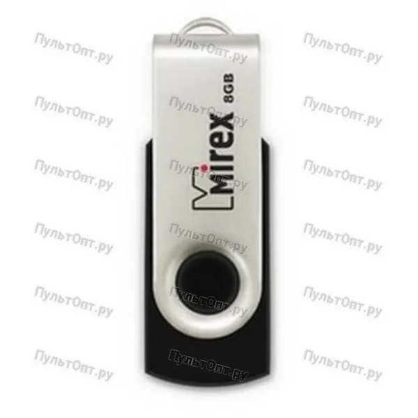 USB 8GB Mirex SWIVEL чёрный (ecopack)