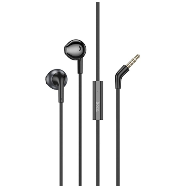 Наушники внутриканальные Hoco M115 Sagacious, микрофон, кабель 8 pin, цвет: чёрный (1/31/310)