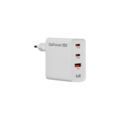 Сетевое З/У GoPower GPQC10 1USB+2Type-C 65W QC3.0 GaN белый