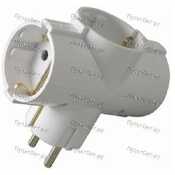 Тройник сетевой Викей 250V/16A (з)