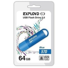 USB 64GB Exployd 570 синий
