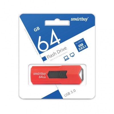 USB 3.0 64GB Smart Buy Stream красный