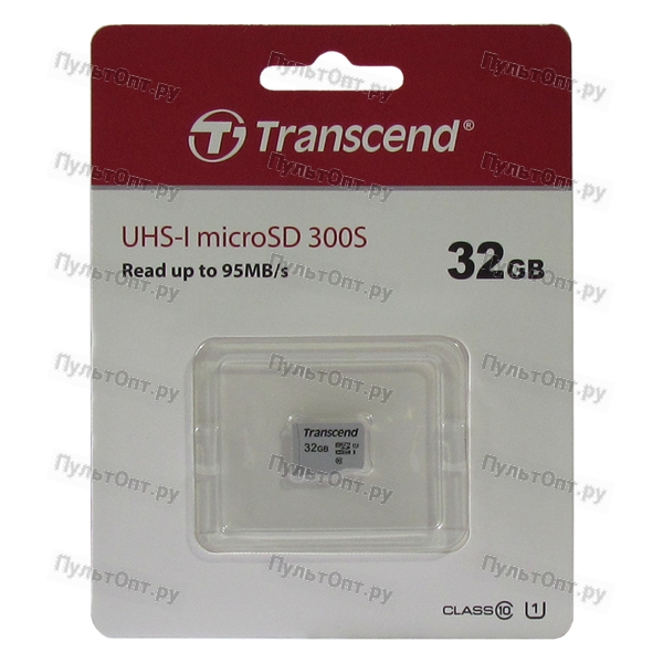 MicroSD 32GB Transcend 300S UHS-I U1 без адаптрера