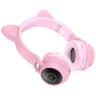 Наушники Hoco W27 Cat ear wireless headphones (розовый)