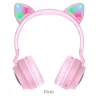 Наушники Hoco W27 Cat ear wireless headphones (розовый)
