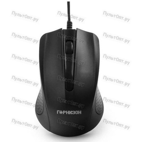 Мышь Гарнизон GM-105, USB, черный, 2кн.+колесо-кнопка, 800 DPI, проводная, чип- Х