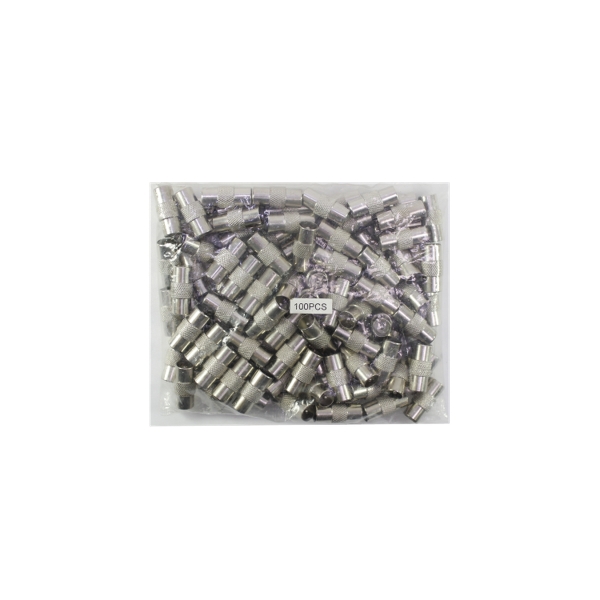 ТВ штекер - ТВ штекер (никель)