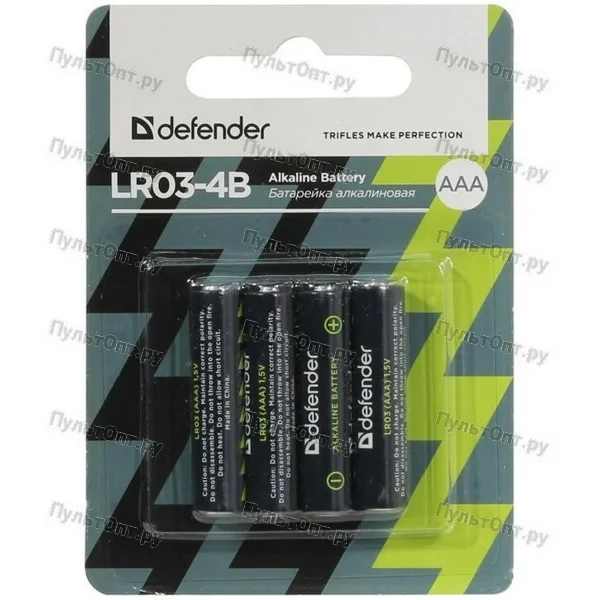 Эл. пит. AAA alkaline BL04 Defender (48)