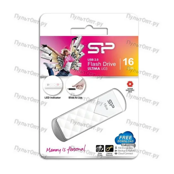 USB 16GB Silicon Power Ultima U03 белый