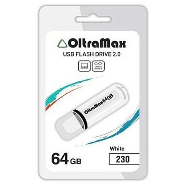 USB 64GB OltraMax 230 белый