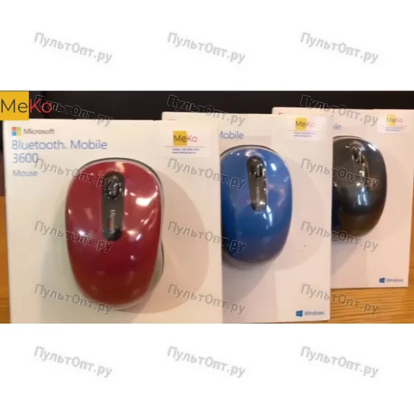 Мышь Microsoft Mobile 3600 голубой/черный оптическая (1000dpi) беспроводная BT (2but)