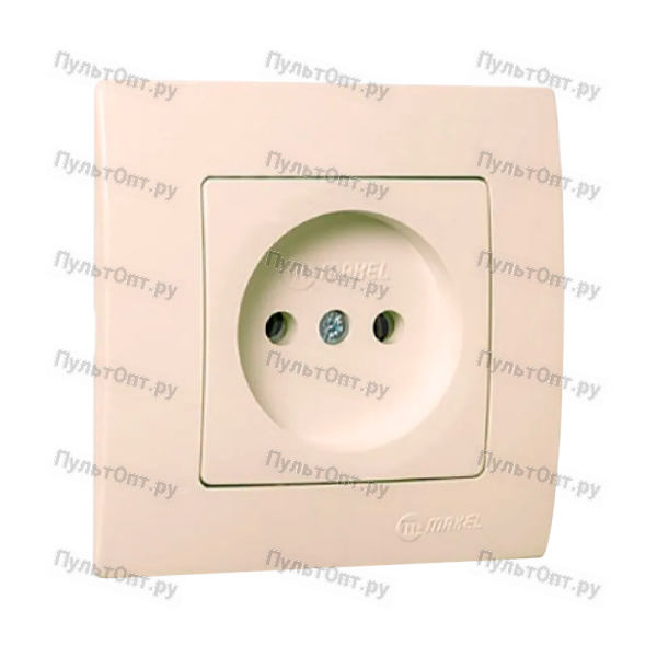 Розетка Makel Lillium Natural 1гн. 16A кремовый 55222 (1/12)