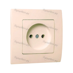 Розетка Makel Lillium Natural 1гн. 16A кремовый 55222 (1/12)