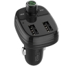 Модулятор FM Borofone BC16, MiniRockIn, Bluetooth, 2 USB, microSD, пластик, серый