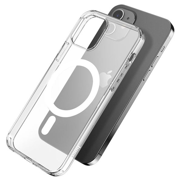 Чехол Hoco  Transparent TPU magnetic protective case for iPhone 12/12 Pro прозрачный